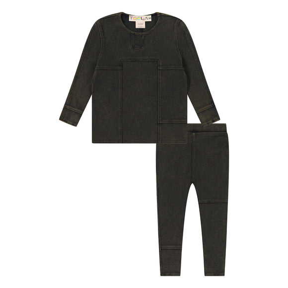 Rib Patch Baby Set - COFFEE