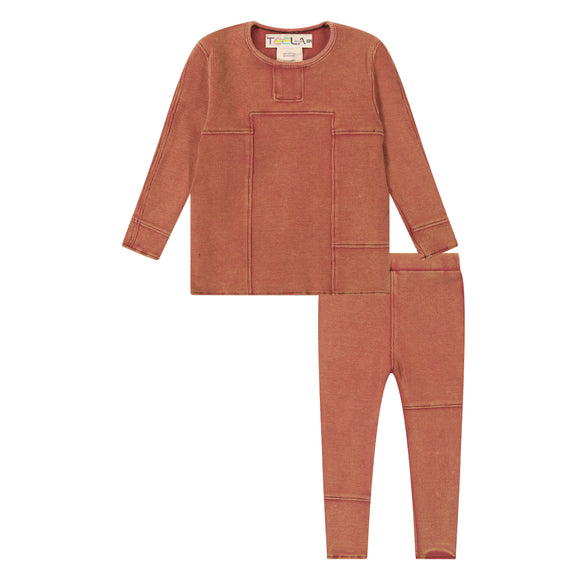 Rib Patch Baby Set - FLAMINGO