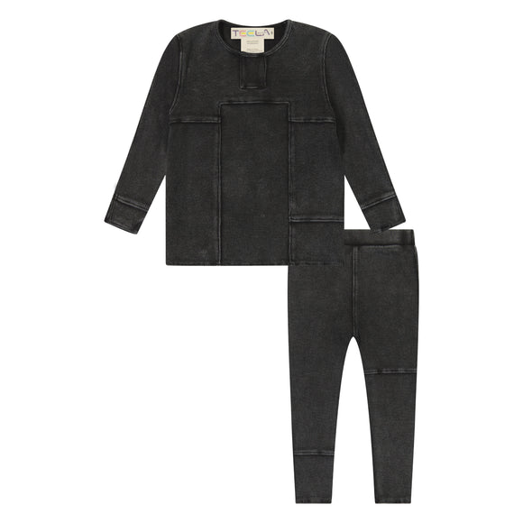 Rib Patch Baby Set - BLACK