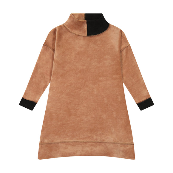 Basic Assymetric Dress - CAMEL