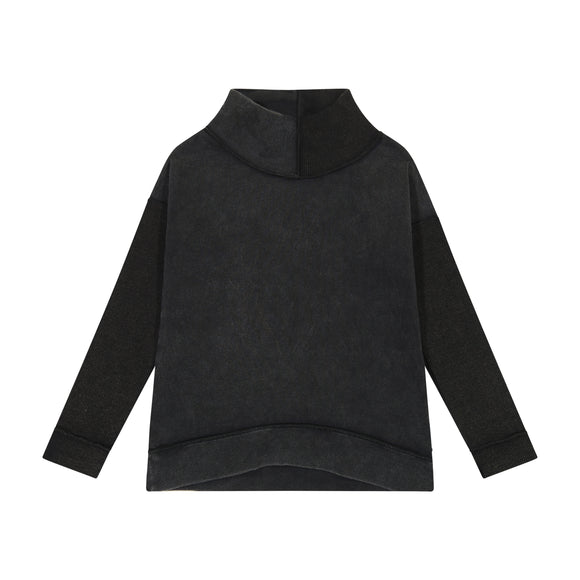 Basic Assymetric Shirt - BLACK