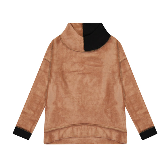 Basic Assymetric Shirt - CAMEL