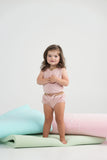 Stripe Solid Baby Set - rose