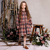 PLAID tiered dress