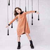Basic Assymetric Dress - CAMEL