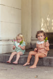 Baby Collar Romper - sand