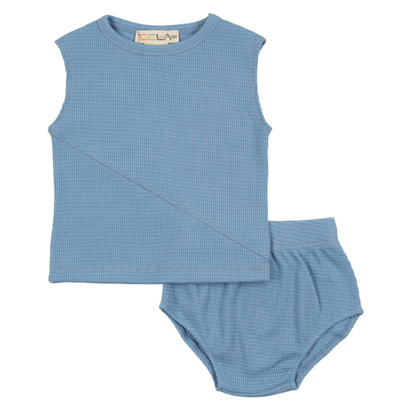 Waffle Baby Set - POWDER BLUE