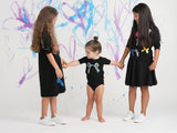 BOWS baby puff sleeve romper - runs very small size up