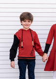 MOP Hoodie Top  - Rust - FINAL SALE