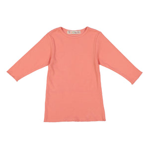 RIB Basic GIRL Tshirt - Peach - FINAL SALE