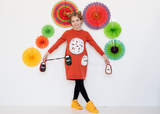 PIZZA Buckle Sleeve Bubble Pouch Dress - FINAL SALE