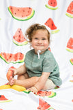 Baby Girls' Joy Stitch Top- ARTICHOKE - FINAL SALE