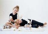 Loungeware set - COLOR BLOCK - black/cream - FINAL SALE