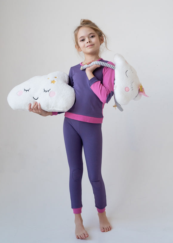 Loungeware set - COLOR BLOCK - lilac/pink - FINAL SALE