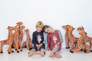 Loungeware set - Giraffe - salmon - FINAL SALE