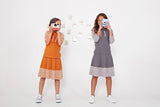 Rib Stripe Girl's Top - cinnamon