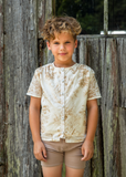 Boy's Gathered Shirt - CREAM