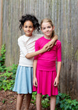 RIB Basic GIRL Tshirt - Hot Pink - FINAL SALE