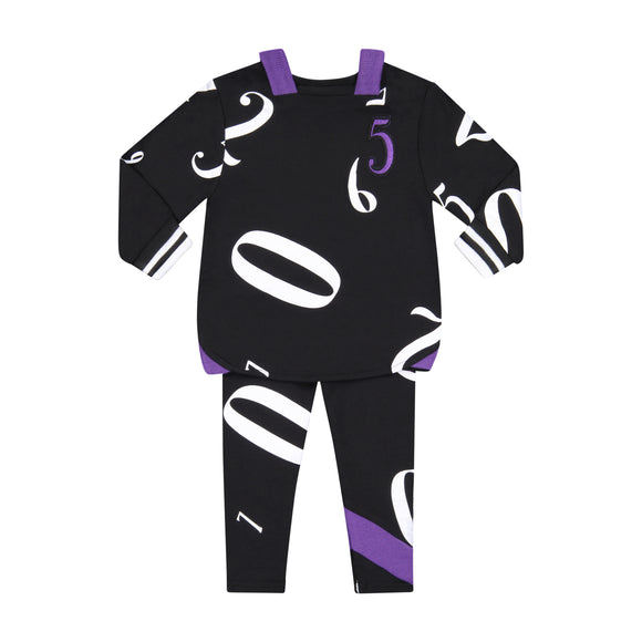 NUMBERS Baby Set - Black - FINAL SALE