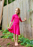 RIB Basic GIRL Tshirt - Hot Pink - FINAL SALE