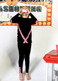 Criss Cross Loungeware Set - rose/black - RUNS SMALL SIZE UP - FINAL SALE