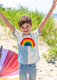 RAINBOW Boy's Color Block Tshirt - runs a full size small, size up