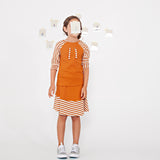 Rib Stripe Girl's Top - cinnamon