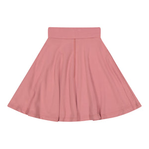 Basic Knit Circle Skirt - Top Stitch - MAUVE