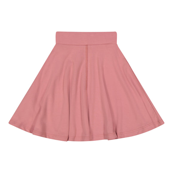 Basic Knit Circle Skirt - Top Stitch - MAUVE