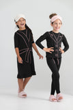 Print Loungeware Set - mauve/black