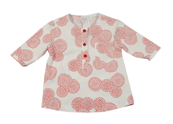 Teela Red Stitch Print Shirt
