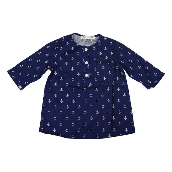Teela Navy Anchor Top
