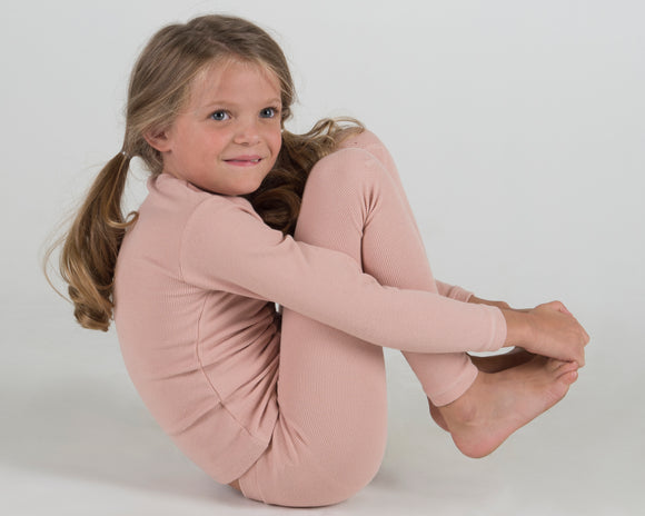 RIB 2 Piece Loungeware - Blush - FINAL SALE