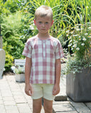 REX Square Print Boy's Top - Mauve