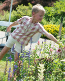 REX Square Print Boy's Top - Mauve