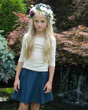 RIB Basic GIRL Tshirt - Cream