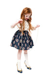 Teela Navy Aztec Skirt - Young Timers Boutique
 - 1