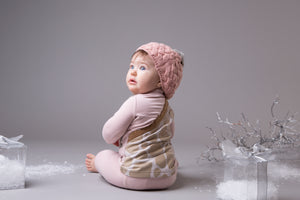 Teela Baby Girls' Mauve Giraffe Set