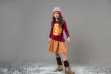 Asymmetric Girl's Circle Print T-Shirt - size up runs small - FINAL SALE