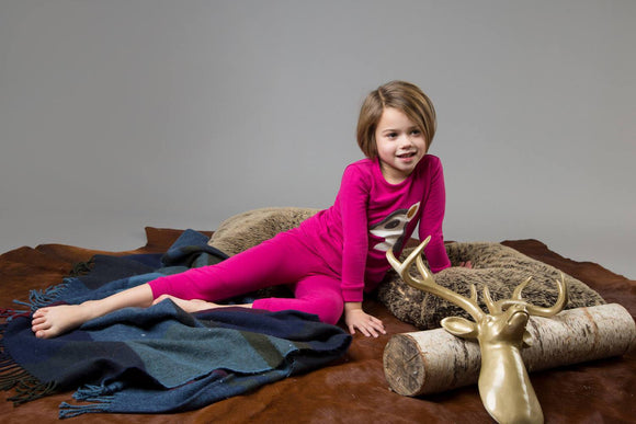 Teela Girls' Hot Pink Deer Set