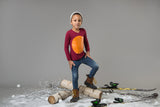 V-NECK Boy's Circle Print T-Shirt - runs small size up - FINAL SALE
