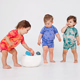 X-stitch Tie Dye Baby Set - misty aqua