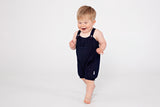 DENIM boy's romper - dark denim - RUNS SMALL SIZE UP