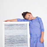 X-stitch Tie Dye Girl's Top - blue denim