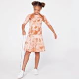 X-stitch Tie Dye Girl's Top - natural
