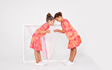 X-stitch Tie Dye Girl's Skirt - bubble pink