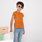 RIB boy tshirt - cinnamon - runs very small size up