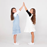 DENIM ruffle jumper - light denim