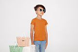 RIB boy tshirt - cinnamon - runs very small size up