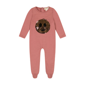 SEQUIN Footie - MAUVE